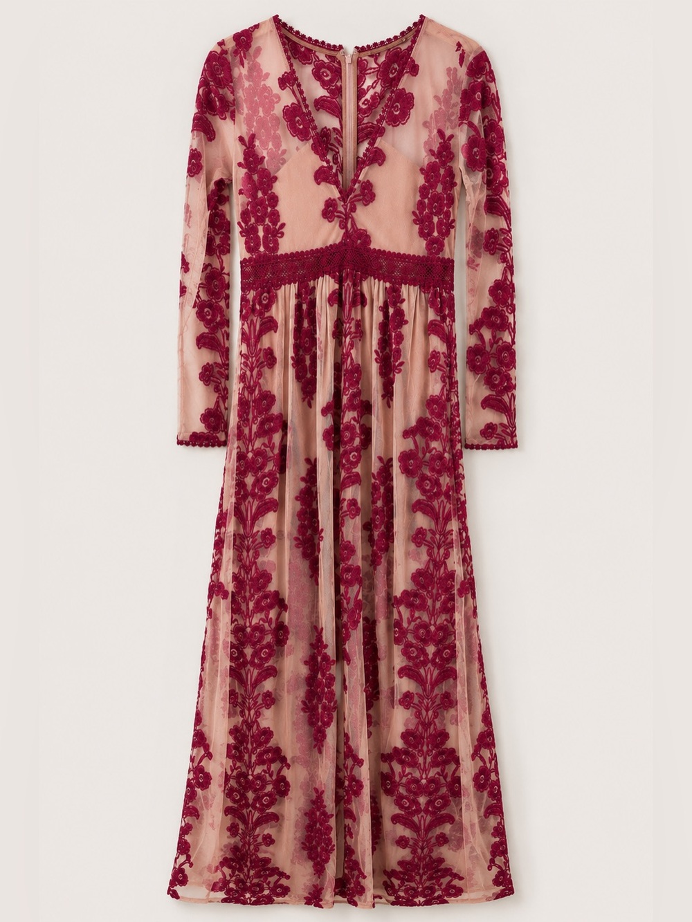 Altar’d State Embroidered Mesh Maxi Dress Size Small